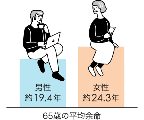 65歳の平均余命 イメージ図