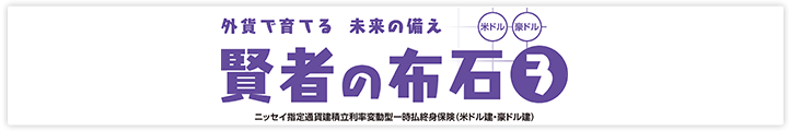 賢者の布石３　ニッセイ指定通貨建積立利率変動型一時払終身保険（米ドル建・豪ドル建）