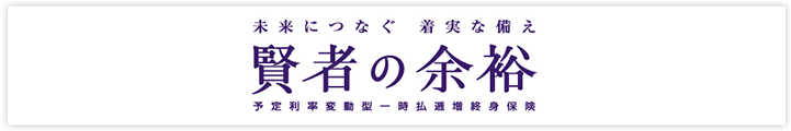 賢者の余裕 ニッセイ予定利率変動型一時払逓増終身保険