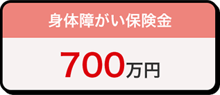 身体障がい保険金 700万円